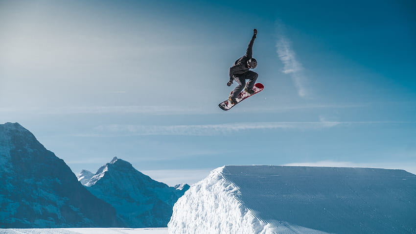 Esportes, Salto, Salto, Snowboard, Snowboarder, Extremo, Truque papel de parede HD