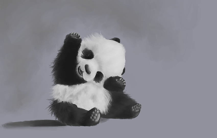 Cute Pandas Tumblr, Small Cute Cartoon Panda HD wallpaper