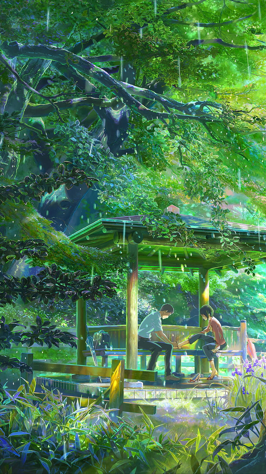 El jardín de las palabras (2013) Teléfono , Makoto Shinkai Teléfono fondo de pantalla del teléfono