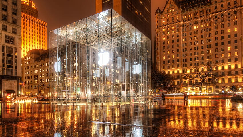 Apple Store, 57th Street Manhattan, NYC [] :, Apple Building HD wallpaper
