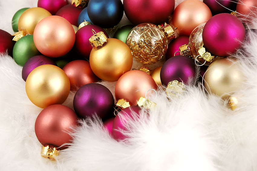 Christmas balls, holidays, graphy, cute, balls, garland, ball, christmas, red, decorations, colourful, lovely, new year HD wallpaper
