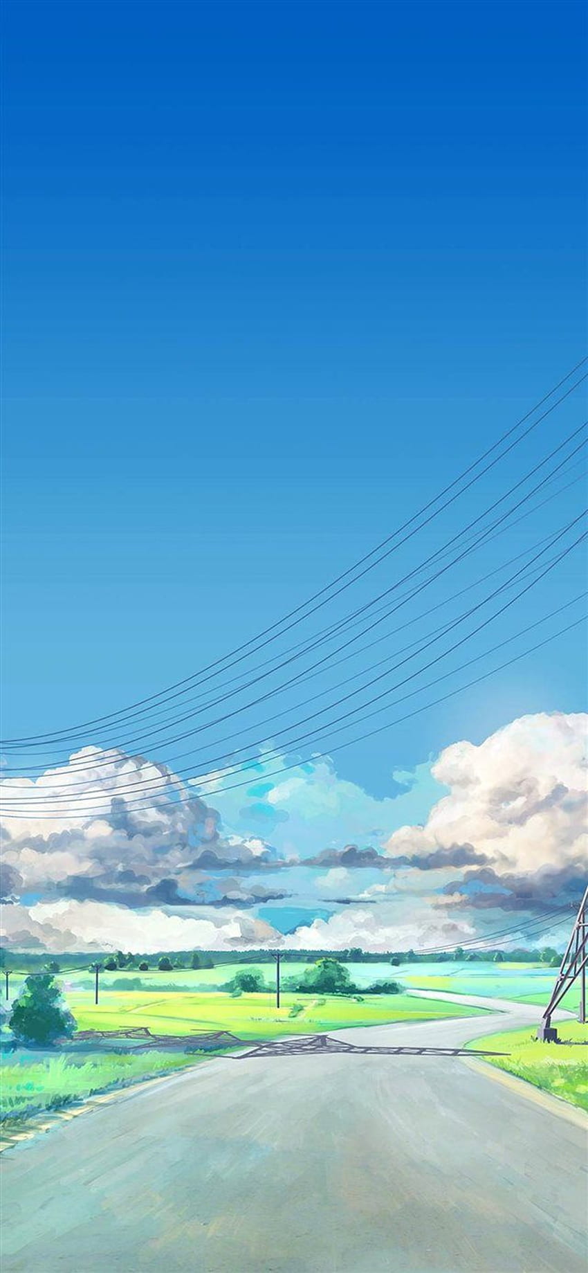 Слънчево небе Арсен Арт Илюстрация iPhone X. iPhone пейзаж, iPad air, облак, аниме Sunny Sky HD тапет за телефон