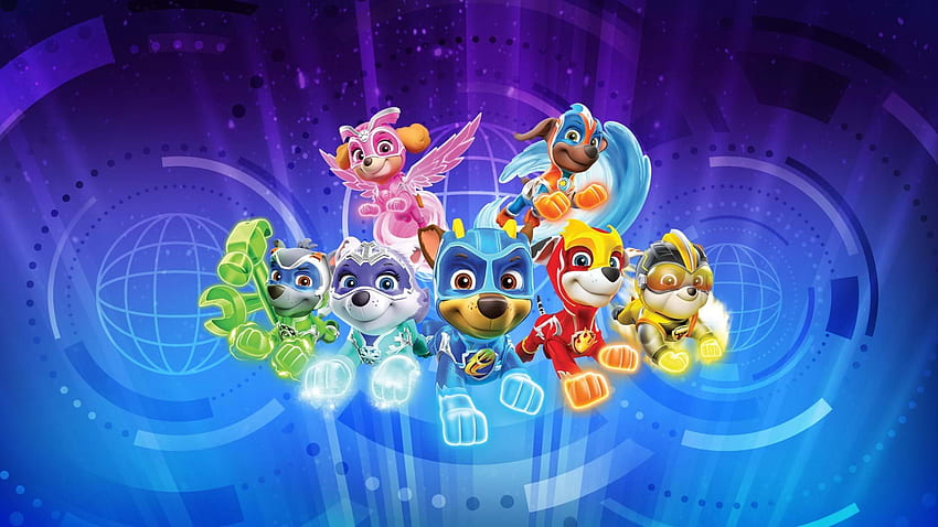 Ideen für Nick Jr. Mighty Heroes im Jahr 2021. Superabenteuer, Nick Jr., Blaue Hinweise, Paw Patrol Mighty Pups HD-Hintergrundbild
