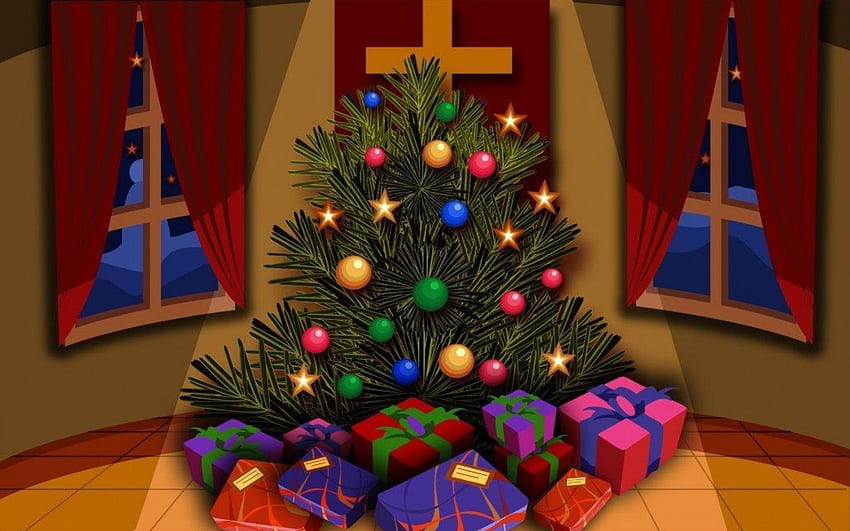 Holiday Tree Holiday. fiesta, asombroso, tiempo de invierno, árbol de navidad, año nuevo, dorado, saludo, adornos, hermoso, estaciones, celebracion, rojo, navidad, amor, vacaciones en el árbol de navidad, decoraciones, esplendor fondo de pantalla