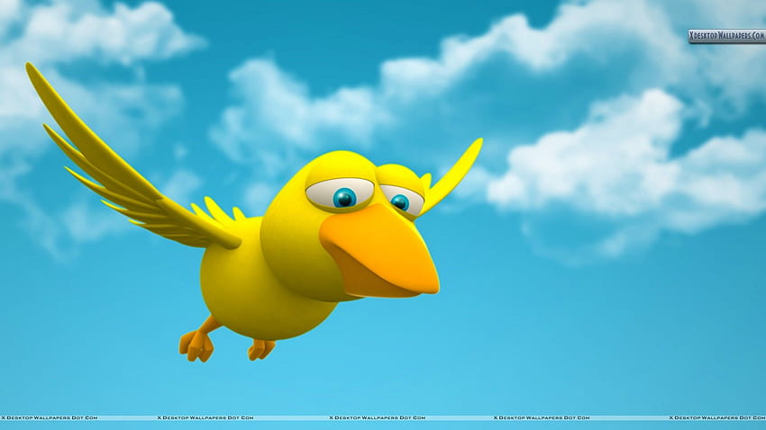 3D Çizgi Film - Gökyüzünde Uçan Hareketli Kuş - & Arka Plan, Gökyüzünde Uçan Kuşlar HD duvar kağıdı