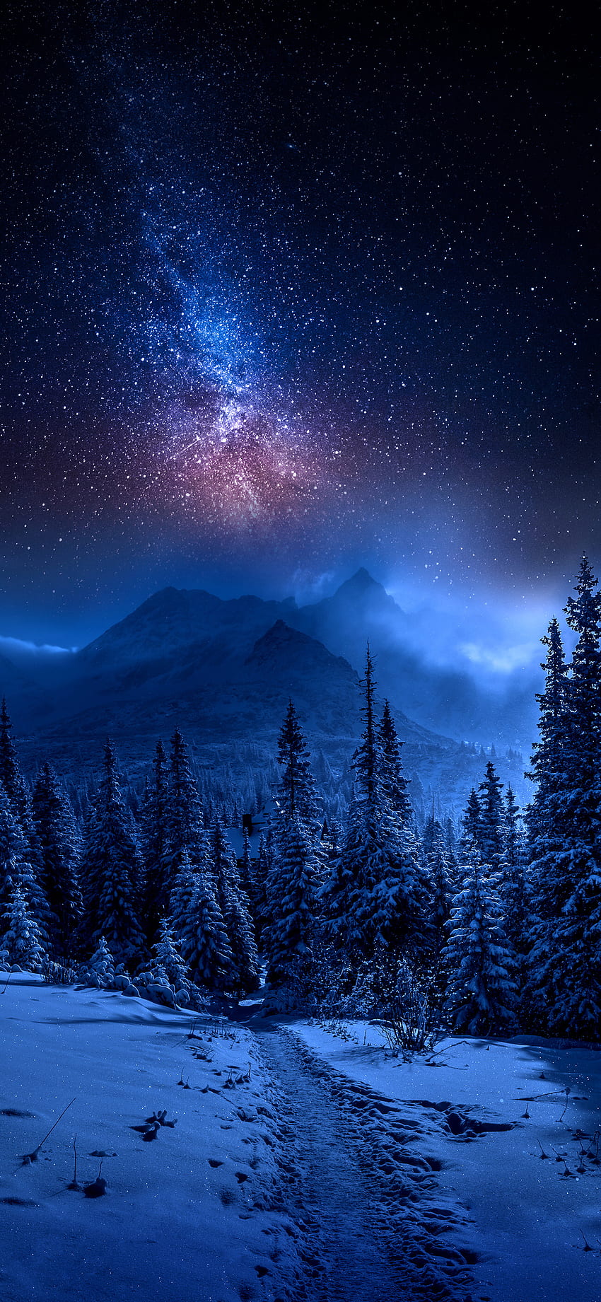 Elijah Reid o Sturm und drang. Nocne niebo, natura tła iPhone'a, piękna przyroda, zimowe nocne niebo Tapeta na telefon HD