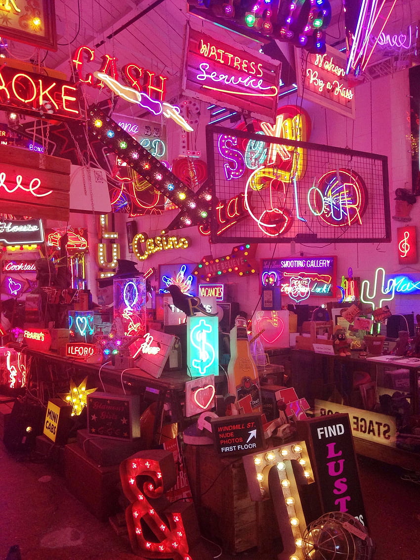 God's Own Junkyard. iphone neon, collage wall, Neon signs, Vintage ...