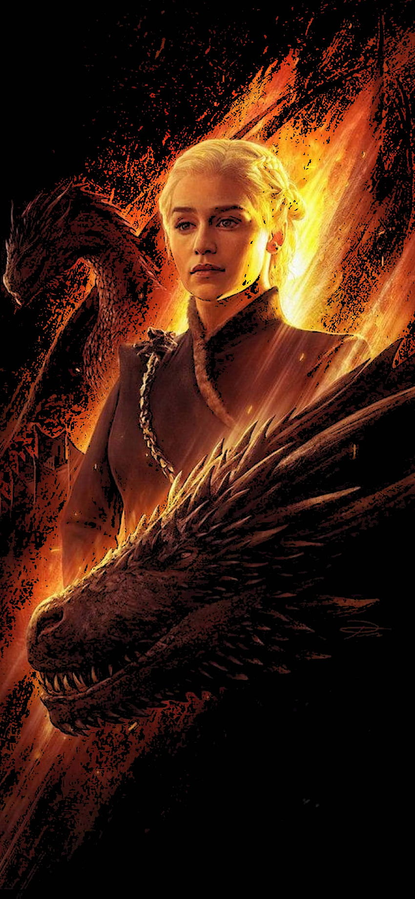 Daenerys and Dragons iPhone XS MAX , Artist , , and Background, Targaryen iPhone HD тапет за телефон