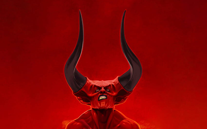 Red Demon, hell boy, Horns , , Ultra 16:10 HD wallpaper