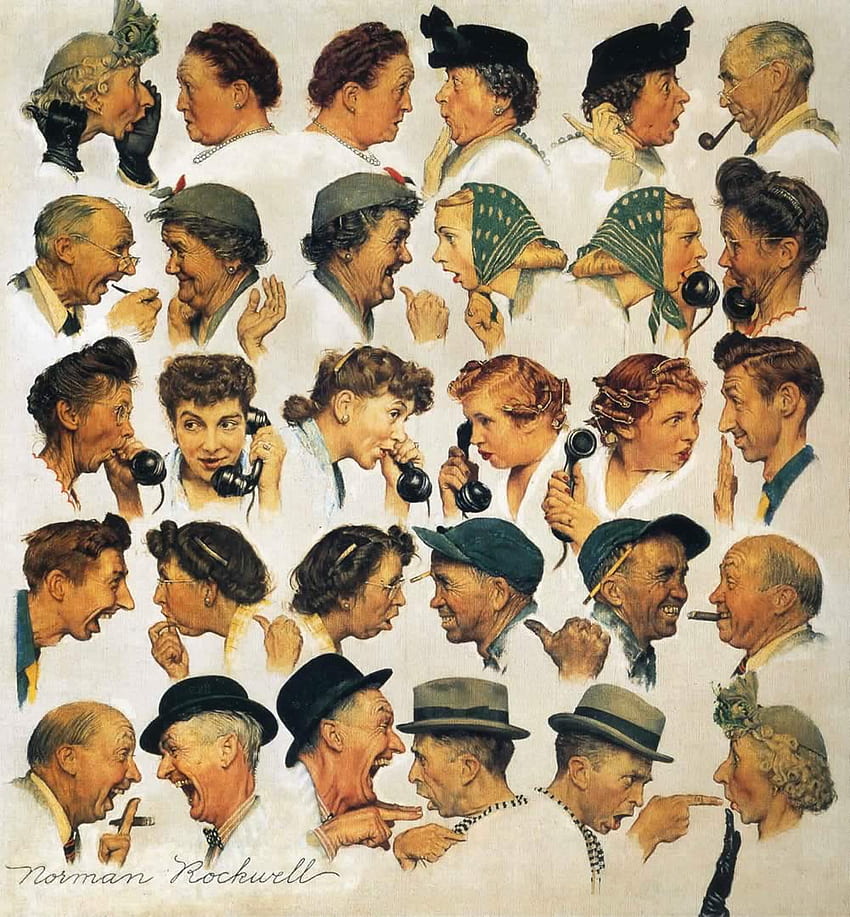 The Gossips - Norman Rockwell HD phone wallpaper