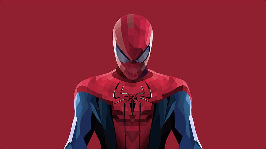 Spider-man, polygons art, artworks HD wallpaper