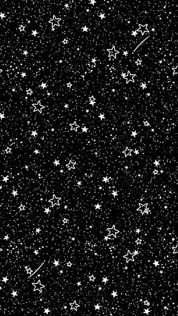 Stars City, black, star, white, HD phone wallpaper