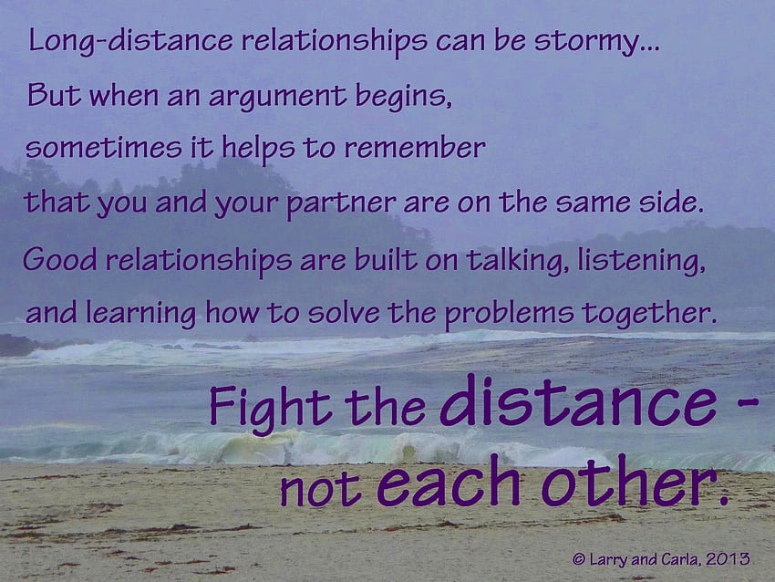 Dealing with Arguments in a Long Distance Relationship. Larry and Carla HD wallpaper