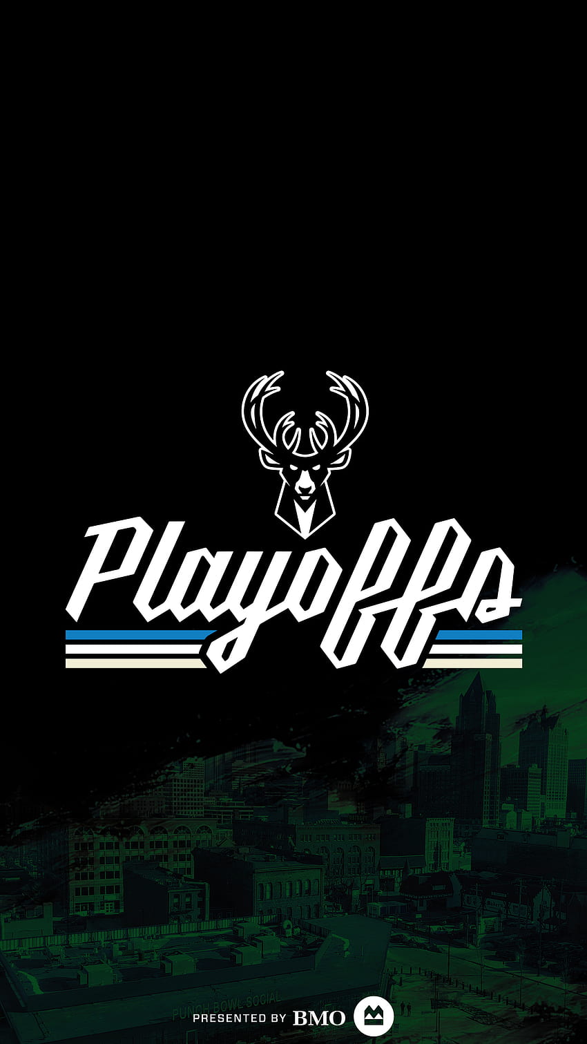 Trousse de fan virtuelle des séries éliminatoires présentée par BMO, logo des Milwaukee Bucks Fond d'écran de téléphone HD