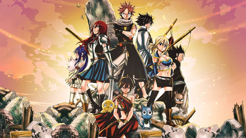 Wallpaper anime, fairy, tail, lucy, natsu, dragneel, heartfilia for mobile  and desktop, section прочее, resolution 1951x1200 - download