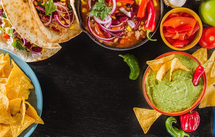 Mais, Bogen, Pfeffer, Sauce, Nachos, Pesto, Taco, mexikanische Küche für , Abschnitt еда HD-Hintergrundbild