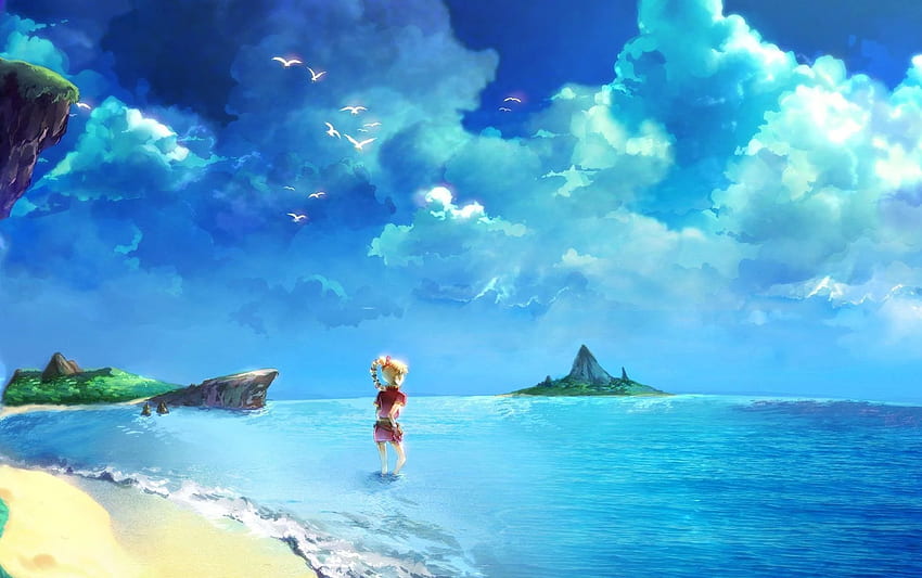beach Chrono Trigger chrono cross anime girls - HD wallpaper