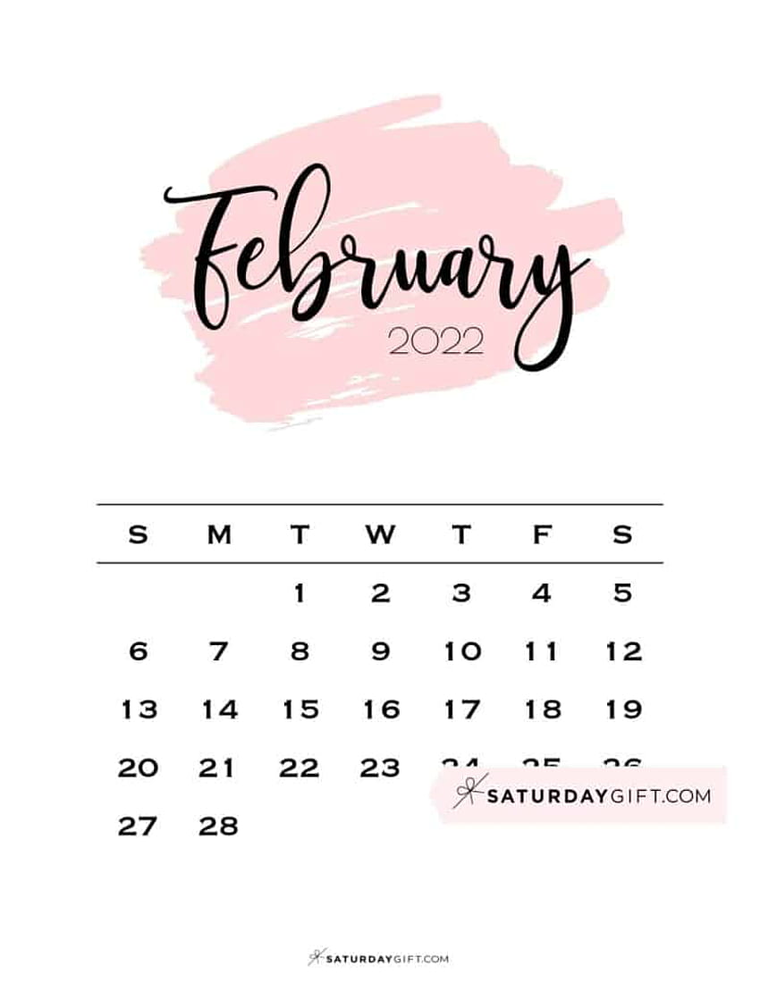 Cute (& !) Printable February 2022 Calendar HD phone wallpaper