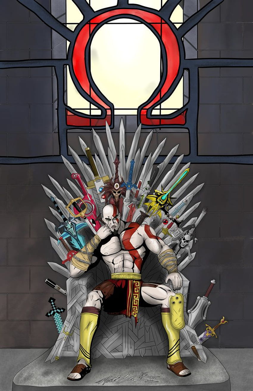Throne of Games!. Kratos god of war, God of war, Game art HD phone wallpaper