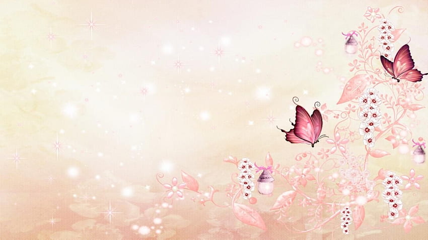 Розово златисто розово високо качество, готино - розово златисто пеперудно покритие, розово златни пеперуди HD тапет