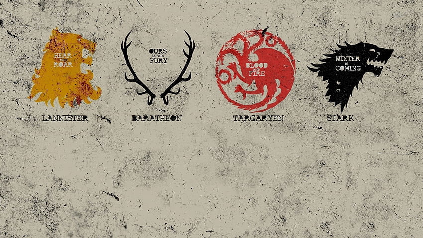 Game Of Thrones, House Stark, House Targaryen, House Lannister, House Baratheon, Sigils / and Mobile Backgrounds papel de parede HD