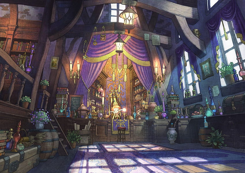 Titel Anime Pixiv Fantasia - Magic Shop Concept Art - - HD-Hintergrundbild