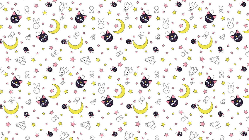 Ilustrasi Sailor Moon Luna Wallpaper HD