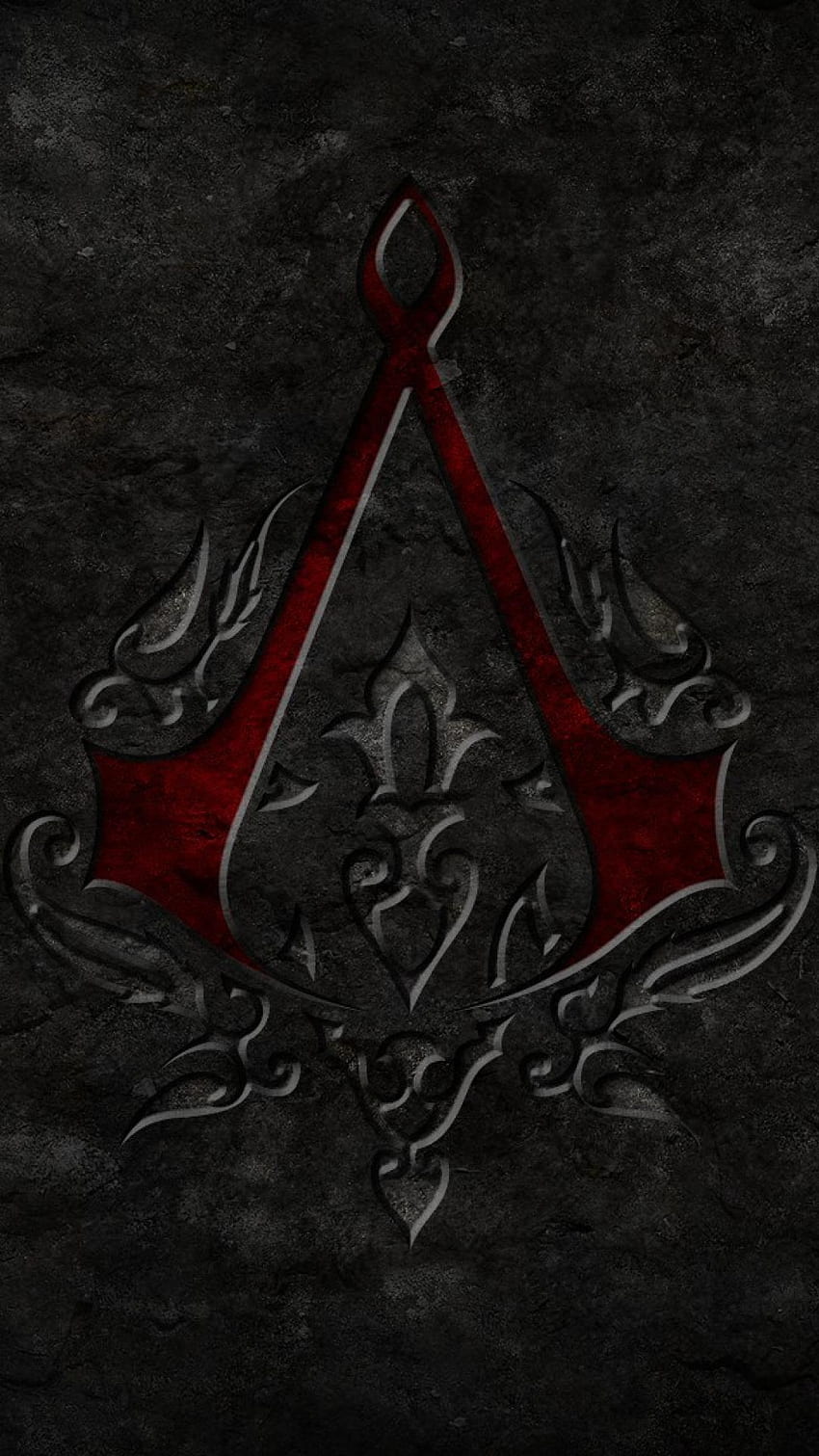 Assassins Creed logo-5, símbolo, arte fondo de pantalla del teléfono