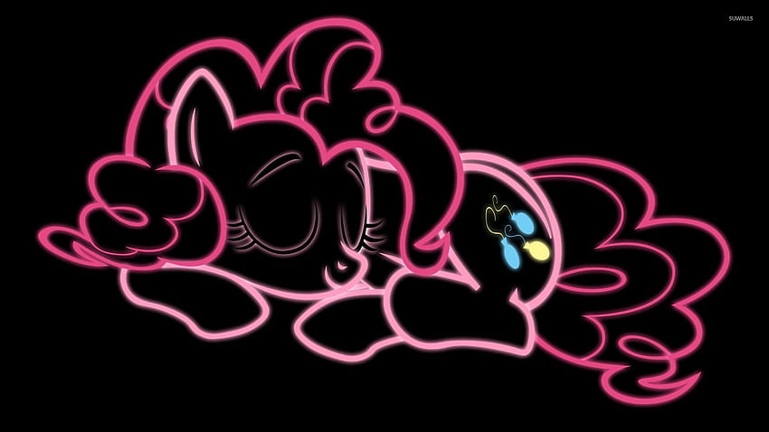 Neon Pinkie Pie sleeping - My Little Pony - Cartoon HD wallpaper