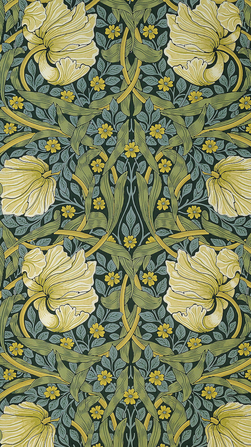 William Morris, projektowanie wzorów kwiatów Tapeta na telefon HD