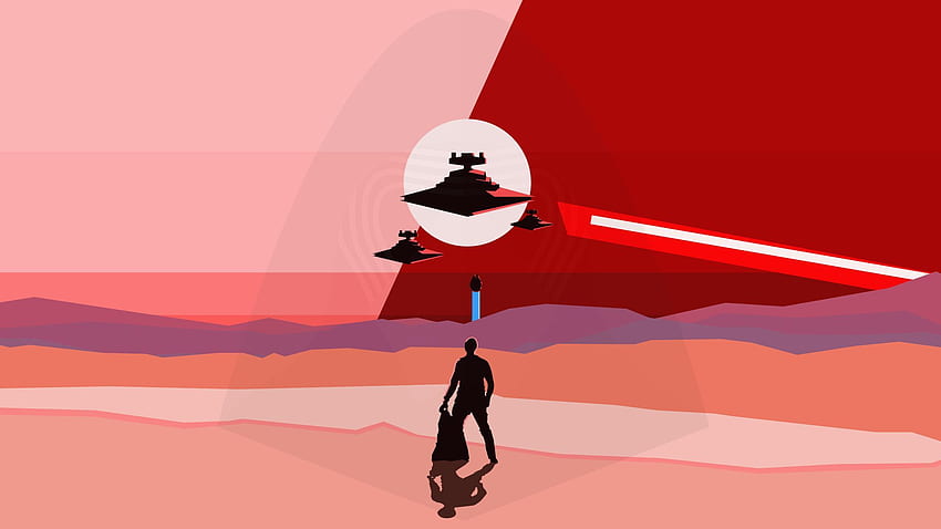 Star Wars Minimalist Full - Ordinateur portable minimaliste Star Wars - -, Rose Star Wars Fond d'écran HD