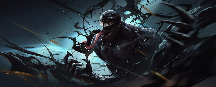 Venom, dark, villain, fan art, artwork HD wallpaper