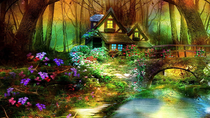Fairy House - fairies . fairies. Forest fairy, Fantasy, Garden Fairies HD wallpaper