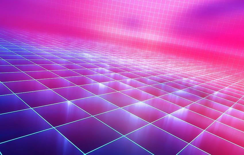 Music, Background, 80s, Neon, Synth - Retro Future Grid - & Background HD  wallpaper | Pxfuel
