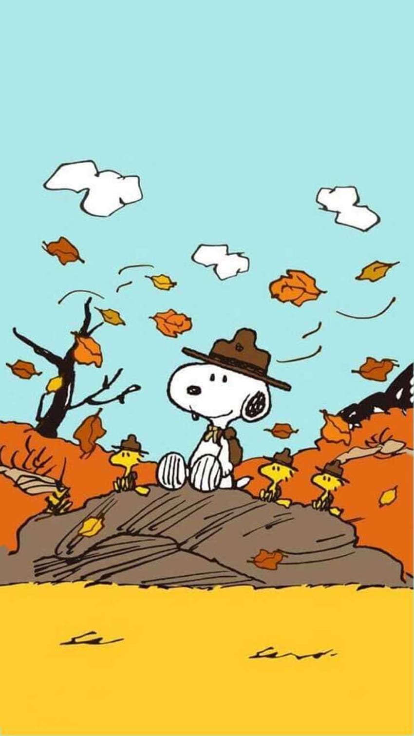 Snoopy Fall Discover more Autumn, Fall, Fall Themed, Fallen Leaves, Leaves .. Snoopy , Snoopy , Peanuts , Peanuts Fall HD phone wallpaper