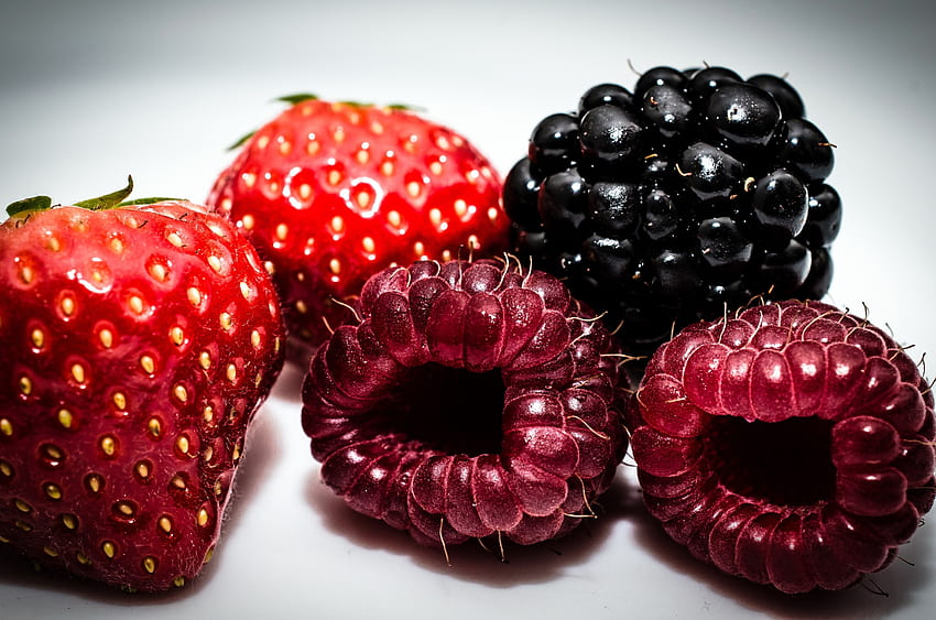Food, Raspberry, Blackberry, Berry, Juicy HD wallpaper