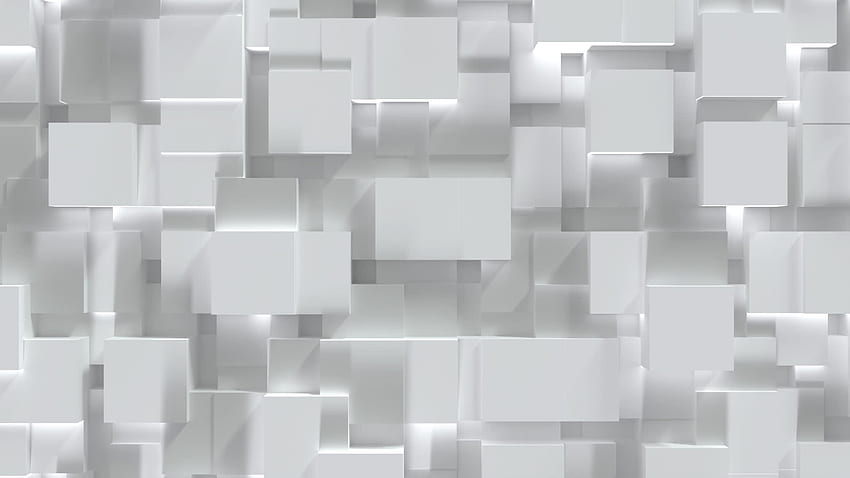Blok Kubus Putih Abstrak pada Permukaan Tingkat Acak 2015436 Stok Video di Vecteezy Wallpaper HD