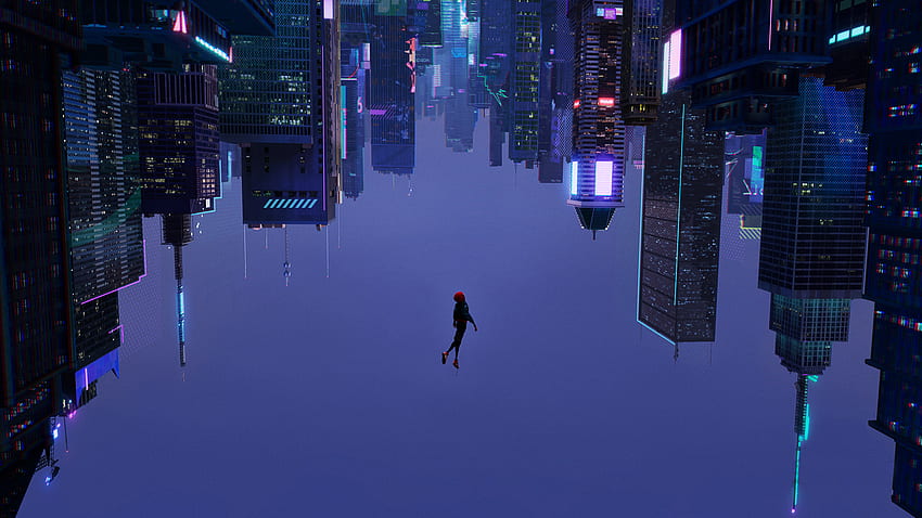 Into The Spider Verse : R , Spiderman Upside Down HD wallpaper