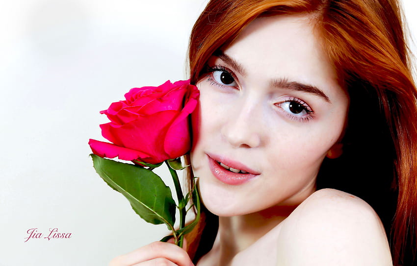 untuk bibir sensual, potret, cantik - ke, Jia Lissa Wallpaper HD