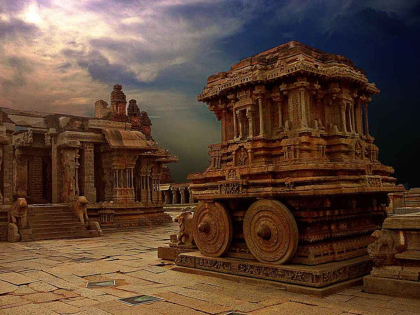 Tempelarchitektur Indiens, alter Tempel HD-Hintergrundbild