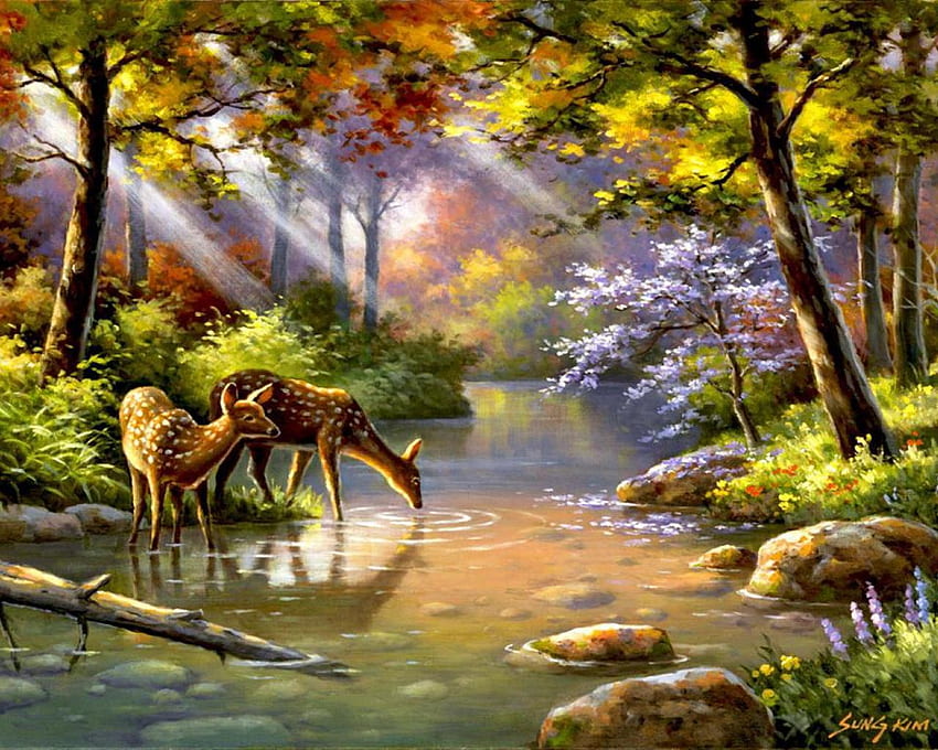 Beste Gemälde der Natur, schöne Gemälde HD-Hintergrundbild