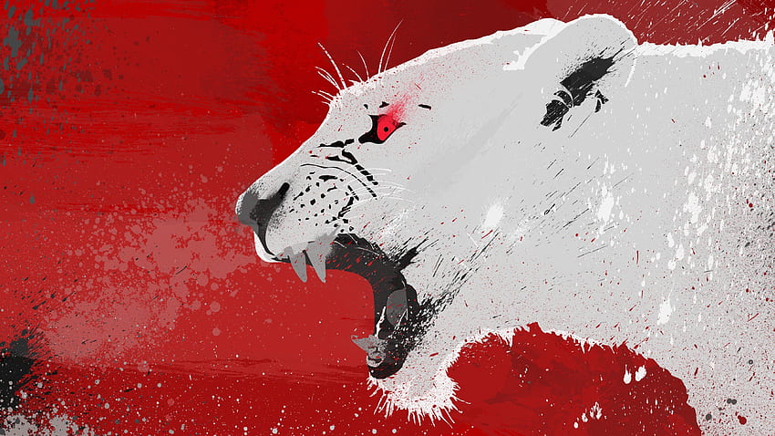 red eyes, Lion, Animals, Vector / and Mobile &, Lion Eyes HD wallpaper