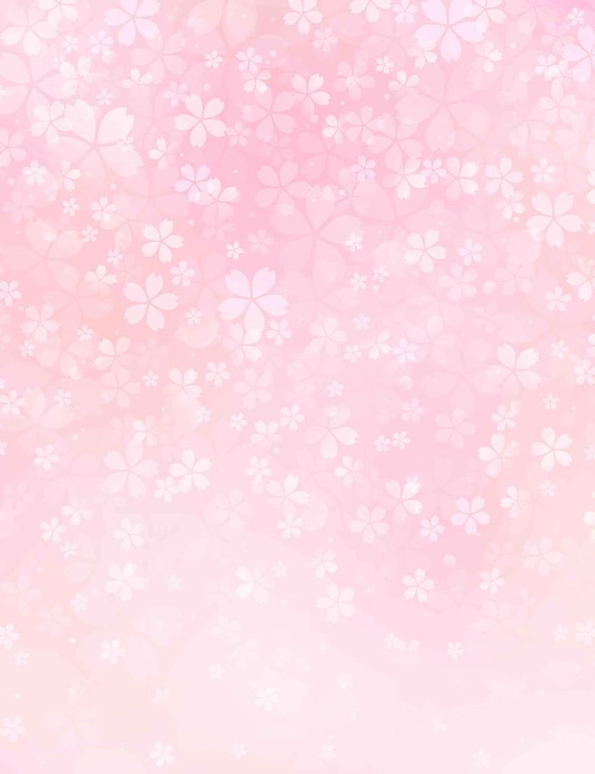 赤ちゃんのためのピンクの紙の壁の背景に花が印刷されています。 ピンクの背景、花の背景、壁の背景、ベビー パステル HD電話の壁紙
