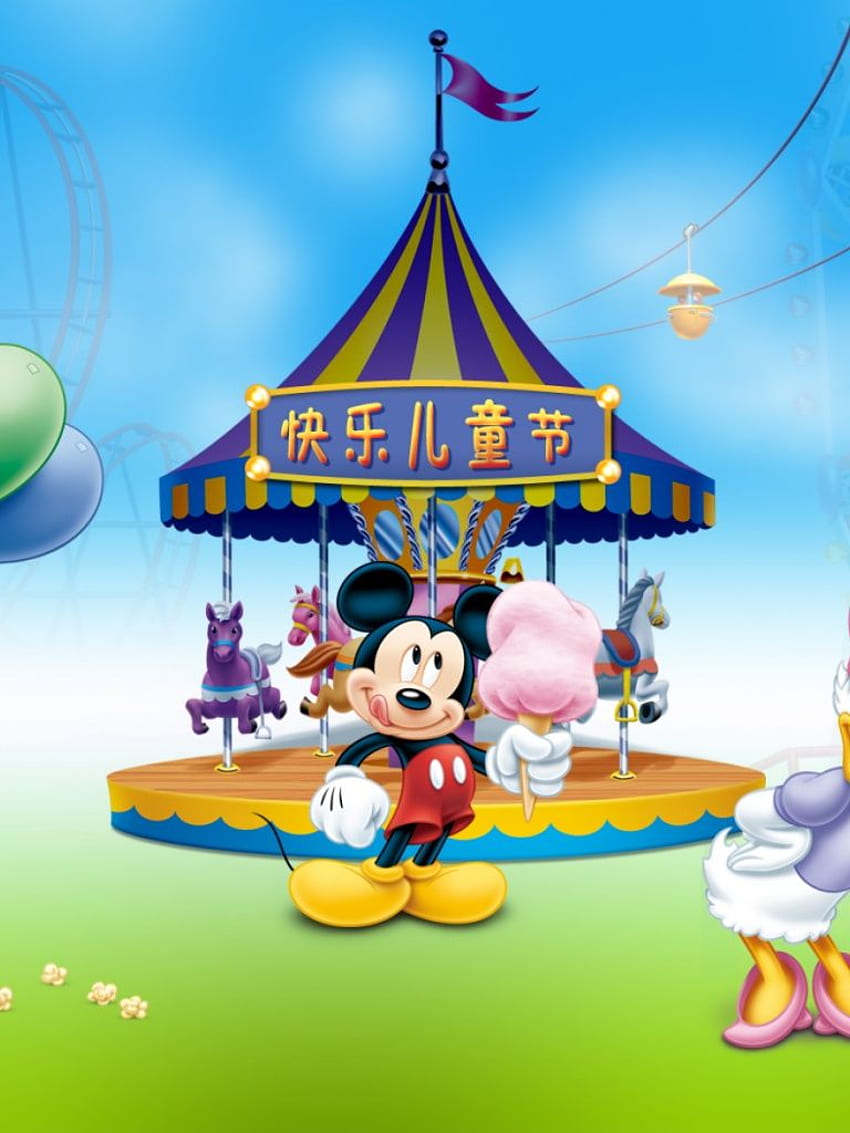 Mickey Mouse & Friends FunFair iPad HD phone wallpaper