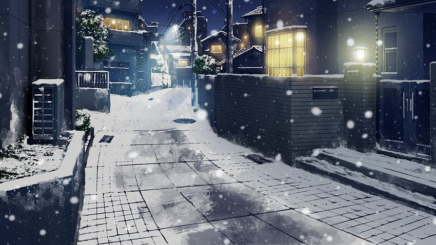 Snow Scene ., Snow Scenery Anime HD wallpaper