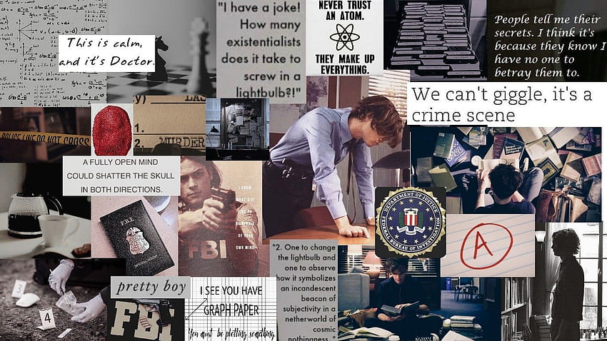 Spencer Reid. Menti criminali, meme di menti criminali, Bau di menti criminali, laptop Spencer Reid Sfondo HD