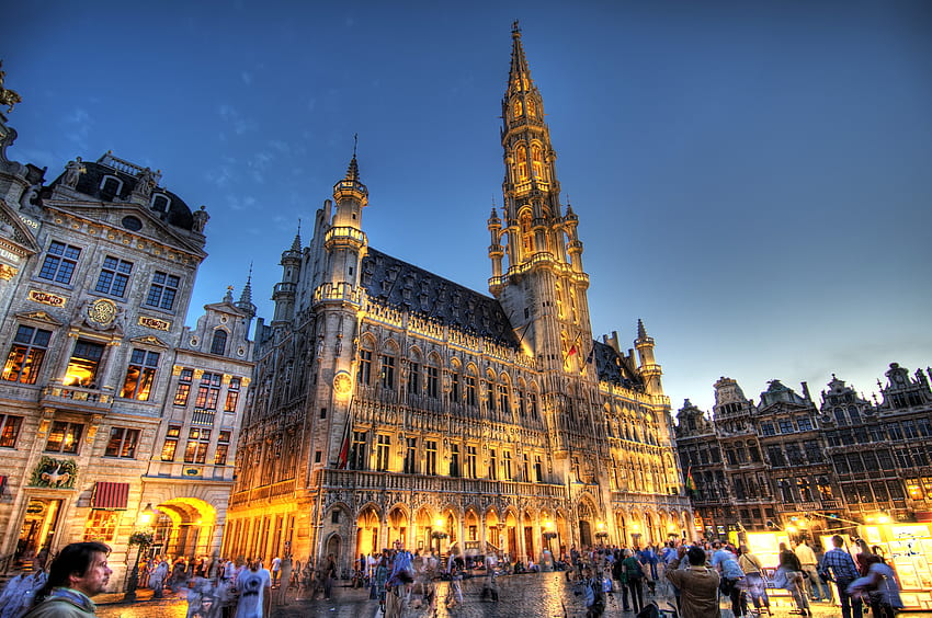 Brüksel R Belediye Binası, Avrupa, belediye binası, güzel, r, Brüksel, Belçika HD duvar kağıdı