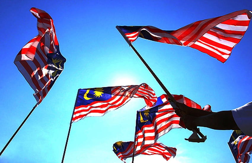Jalur gemilang olarak da bilinen Malezya bayrağı. Sanat referansı HD duvar kağıdı