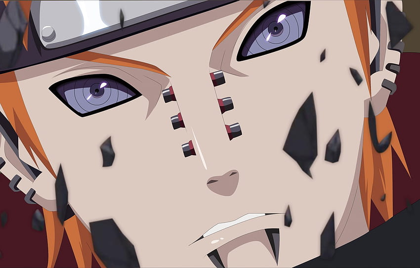 Naruto: Shippuden Akatsuki red eyes piercings anime anime boys