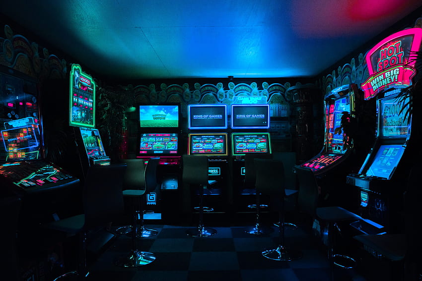 gaming room with arcade machines, video HD wallpaper